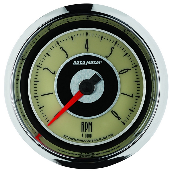 3-3/8" IN-DASH TACHOMETER, 0-8,000 RPM, CRUISER